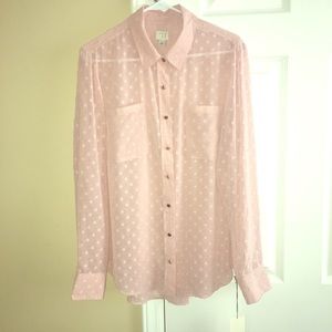 Sheer pink blouse